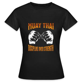 Muay Thaï Boxe Muay Thaï - T-shirt Femme - noir - Devant - AI Model Female 172 dark (172cm)