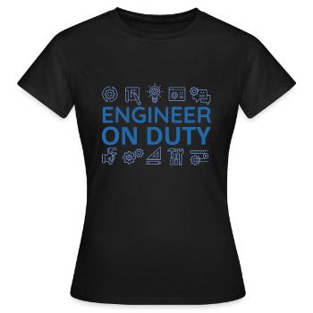 Ingénieur en service - En service - T-shirt Femme - noir - Devant - AI Model Female 172 dark (172cm)