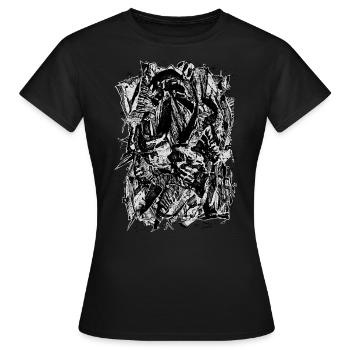 Abstraction de la mort - T-shirt Femme - noir - Devant - AI Model Female 172 dark (172cm)