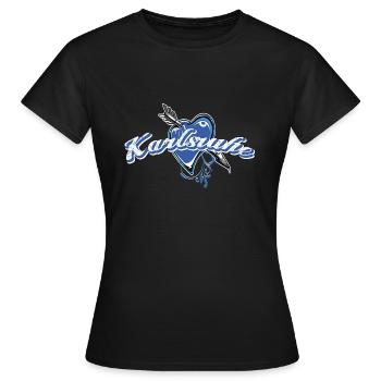 Karlsruhe - T-shirt Femme - noir - Devant - AI Model Female 172 dark (172cm)