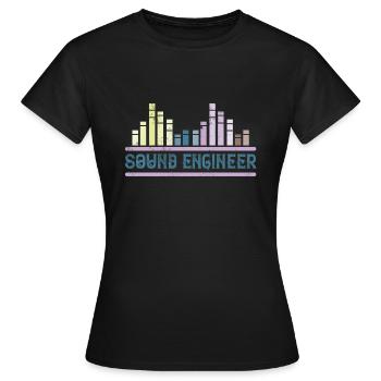 sound engineer - sound engineer - Women's T-Shirt - black - Front - AI Model Female 172 dark (172cm)