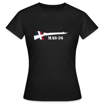Fusil MAS 36 - Armes - T-shirt Femme - noir - Devant - AI Model Female 172 dark (172cm)