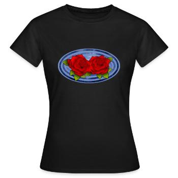 Rosen - Frauen T-Shirt - Schwarz - Vorne - AI Model Female 172 dark (172cm)