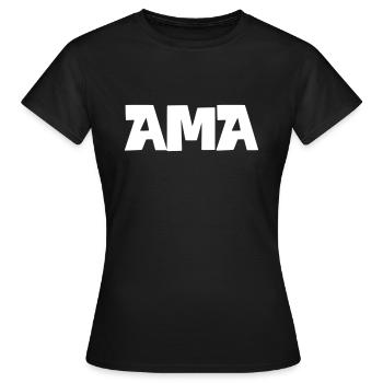 AMA - ASK ME ANYTHING - Women's T-Shirt - black - Front - AI Model Female 172 dark (172cm)