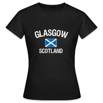 Scotland Glasgow - Frauen T-Shirt - Schwarz - Vorne - AI Model Female 172 dark (172cm)
