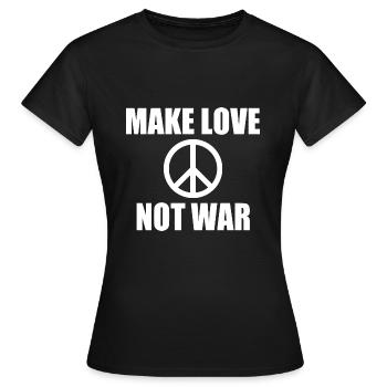 Make love not war - T-shirt Femme - noir - Devant - AI Model Female 172 dark (172cm)