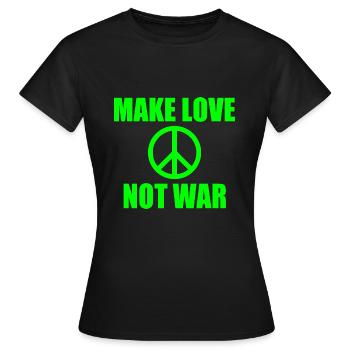 Make love not war - T-shirt Femme - noir - Devant - AI Model Female 172 dark (172cm)