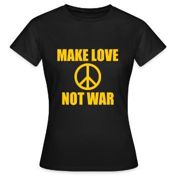 Make love not war - T-shirt Femme - noir - Devant - AI Model Female 172 dark (172cm)