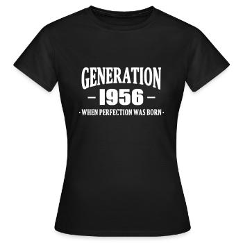 Generation 1956 - T-shirt Femme - noir - Devant - AI Model Female 172 dark (172cm)