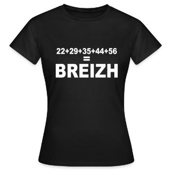 pays breton - T-shirt Femme - noir - Devant - AI Model Female 172 dark (172cm)