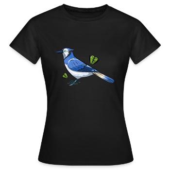 Blue Jay - Women's T-Shirt - black - Front - AI Model Female 172 dark (172cm)