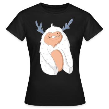 Yeti - Frauen T-Shirt - Schwarz - Vorne - AI Model Female 172 dark (172cm)