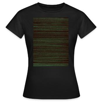 Streifen - Frauen T-Shirt - Schwarz - Vorne - AI Model Female 172 dark (172cm)