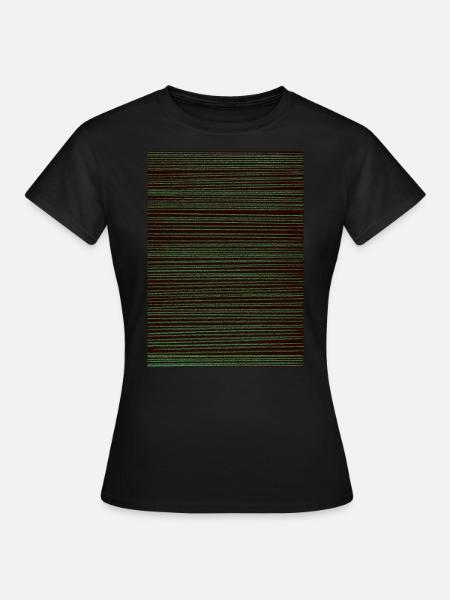 Streifen - Frauen T-Shirt - Schwarz