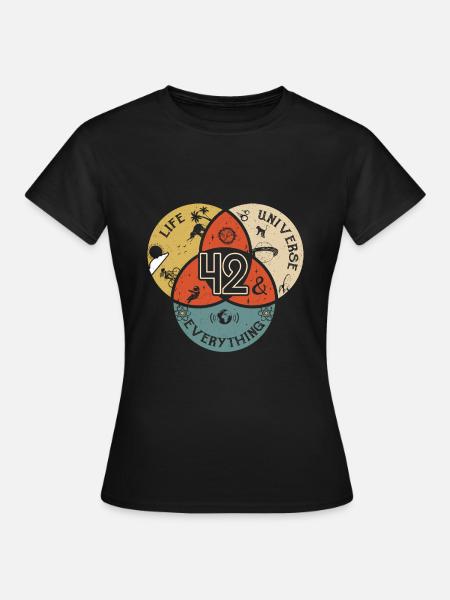 Antwort Physik Mathematik Spruch Universum - Frauen T-Shirt - Schwarz