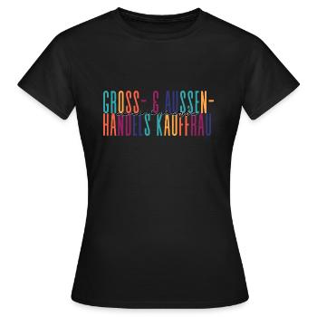 examinierte Groß - und Einzelhandelskauffrau - Frauen T-Shirt - Schwarz - Vorne - AI Model Female 172 dark (172cm)