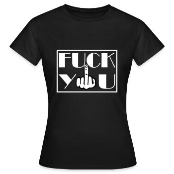 Fuck You Fuck You Majeur - T-shirt Femme - noir - Devant - AI Model Female 172 dark (172cm)
