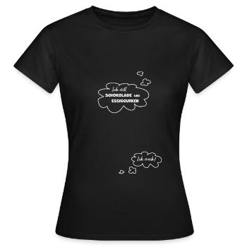 Schwangerschaft Ankündigung Babybauch Preisliste - Frauen T-Shirt - Schwarz - Vorne - AI Model Female 172 dark (172cm)