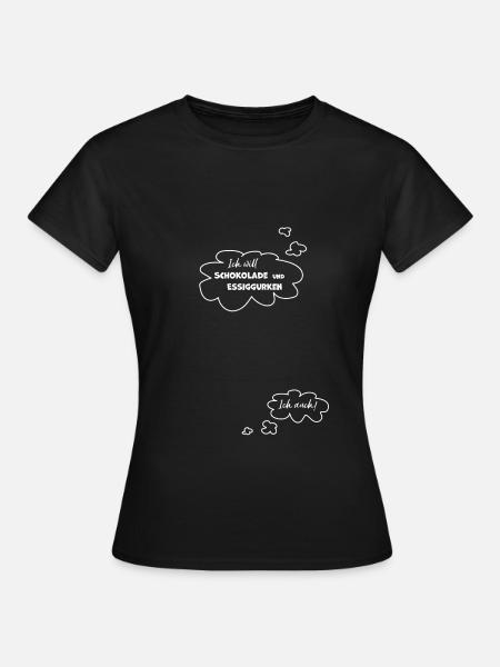 Schwangerschaft Ankündigung Babybauch Preisliste - Frauen T-Shirt - Schwarz