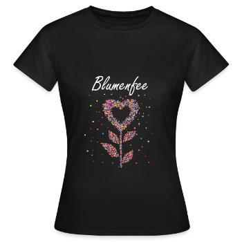 Blumenfee Floristin Floristik Blumen Geschenk - Frauen T-Shirt - Schwarz - Vorne - AI Model Female 172 dark (172cm)