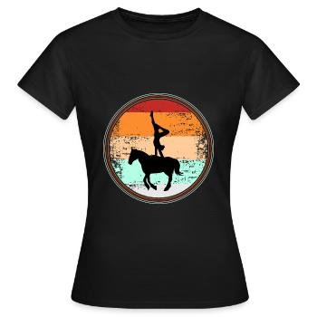 Voltige cheval - T-shirt Femme - noir - Devant - AI Model Female 172 dark (172cm)