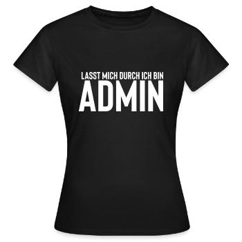 Admin - Frauen T-Shirt - Schwarz - Vorne - AI Model Female 172 dark (172cm)