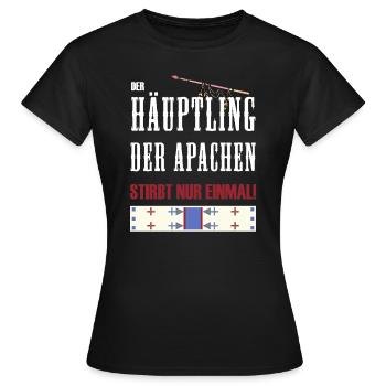 Der Häuptling der Apachen (Winnetou) - Frauen T-Shirt - Schwarz - Vorne - AI Model Female 172 dark (172cm)