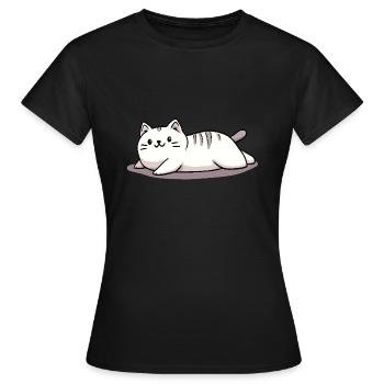 Kawaii Katze - Frauen T-Shirt - Schwarz - Vorne - AI Model Female 172 dark (172cm)