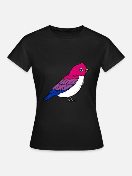 Fierté bisexuelle d’oiseau bisexuel - T-shirt Femme - noir