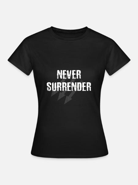 never surrender antifa - Frauen T-Shirt - Schwarz