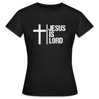 Jesus is Lord - Women's T-Shirt - black - Front - AI Model Female 172 dark (172cm)