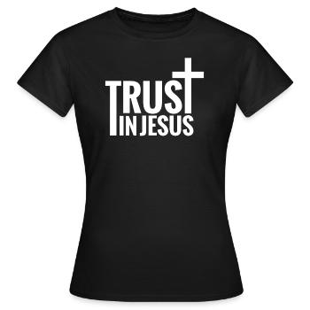 trust - Women's T-Shirt - black - Front - AI Model Female 172 dark (172cm)