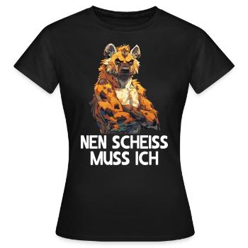 Hyène Wild Africa Wilderness Je dois baiser - T-shirt Femme - noir - Devant - AI Model Female 172 dark (172cm)