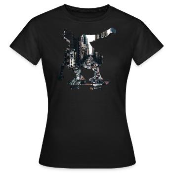 Skateboarder Skater - Frauen T-Shirt - Schwarz - Vorne - AI Model Female 172 dark (172cm)