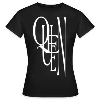 QUEEN - T-shirt Femme - noir - Devant - AI Model Female 172 dark (172cm)