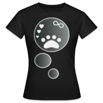 Animal Thoughts - Women's T-Shirt - black - Front - AI Model Female 172 dark (172cm)