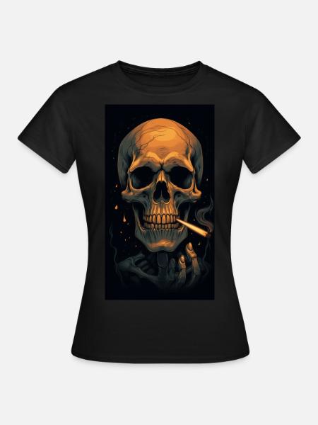 Rauche bis ich sterbe - Frauen T-Shirt - Schwarz