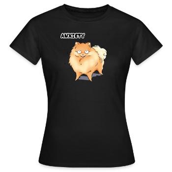 Anxiété - T-shirt Femme - noir - Devant - AI Model Female 172 dark (172cm)