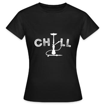 Chill Shisha Shirt Drôle - T-shirt Femme - noir - Devant - AI Model Female 172 dark (172cm)