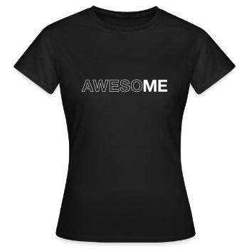 AwesoME - Women's T-Shirt - black - Front - AI Model Female 172 dark (172cm)