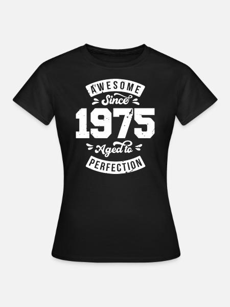 Vintage 1975 birthday - retro 1975 - Women's T-Shirt - black