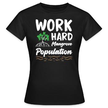 Activiste de la population de mangroves qui travaille dur - T-shirt Femme - noir - Devant - AI Model Female 172 dark (172cm)