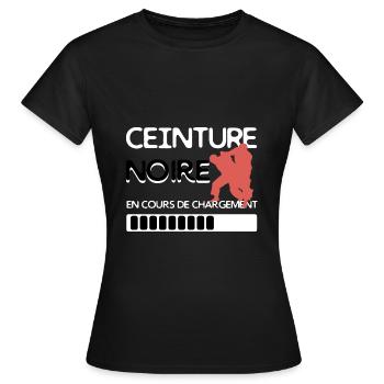 Judo - ceinture noire - T-shirt Femme - noir - Devant - AI Model Female 172 dark (172cm)