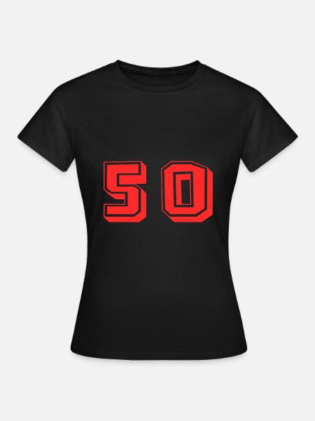 50. 50 JAAR. 50-JARIG JUBILEUM. 50-JARIG JUBILEUM. - Vrouwen T-shirt - zwart