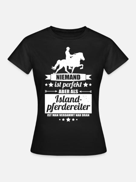 Islandpferdereiter - Frauen T-Shirt - Schwarz