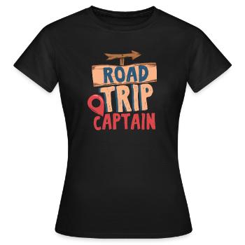 Roadtrip Captain - aller-retour voyage voyage - T-shirt Femme - noir - Devant - AI Model Female 172 dark (172cm)