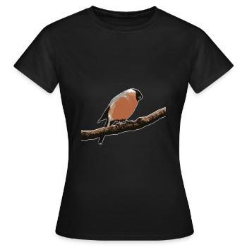 Bouvreuil mignon - T-shirt Femme - noir - Devant - AI Model Female 172 dark (172cm)