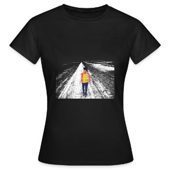 Alleinstehendes Mädchen - Frauen T-Shirt - Schwarz - Vorne - AI Model Female 172 dark (172cm)