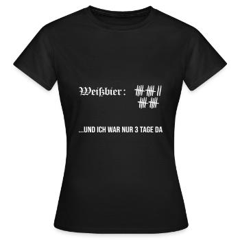 bayern weißbier bierzelt hüttengaudi - Frauen T-Shirt - Schwarz - Vorne - AI Model Female 172 dark (172cm)