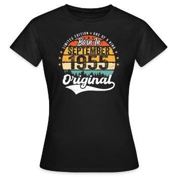 Septembre 1955 Jubilé 1955 Septembre - T-shirt Femme - noir - Devant - AI Model Female 172 dark (172cm)